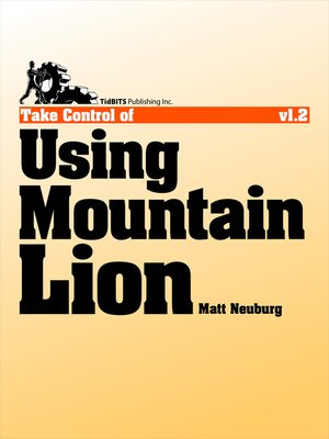 cover image of Take Control of Using Mountain Lion